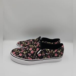 Vans Black Floral Women's Sneakers
